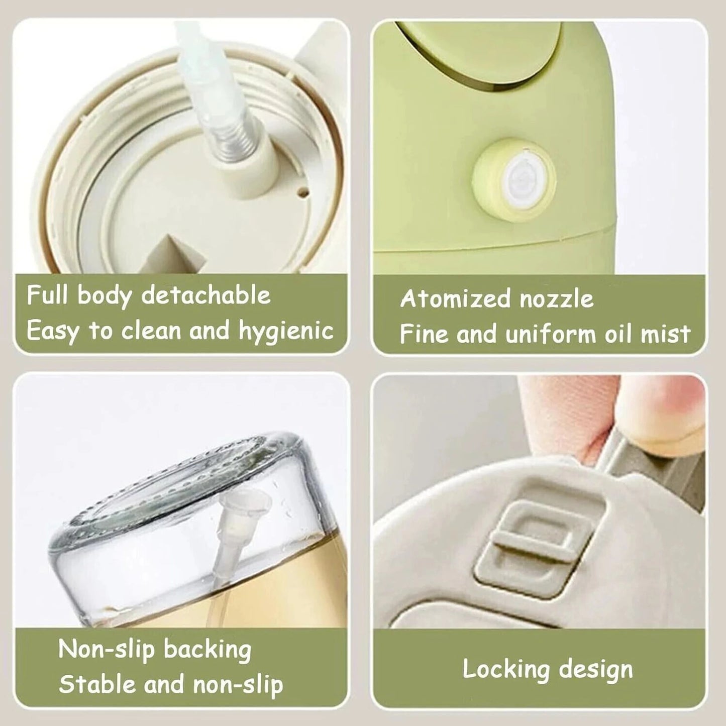 2 in 1 Oil Sprayer & Dispenser Bottle | Leakproof Glass Oil Spray Bottle for Cooking | Olive Oil Sprayer for Kitchen, BBQ, Air Fryer (Transparent, 500ml approx)