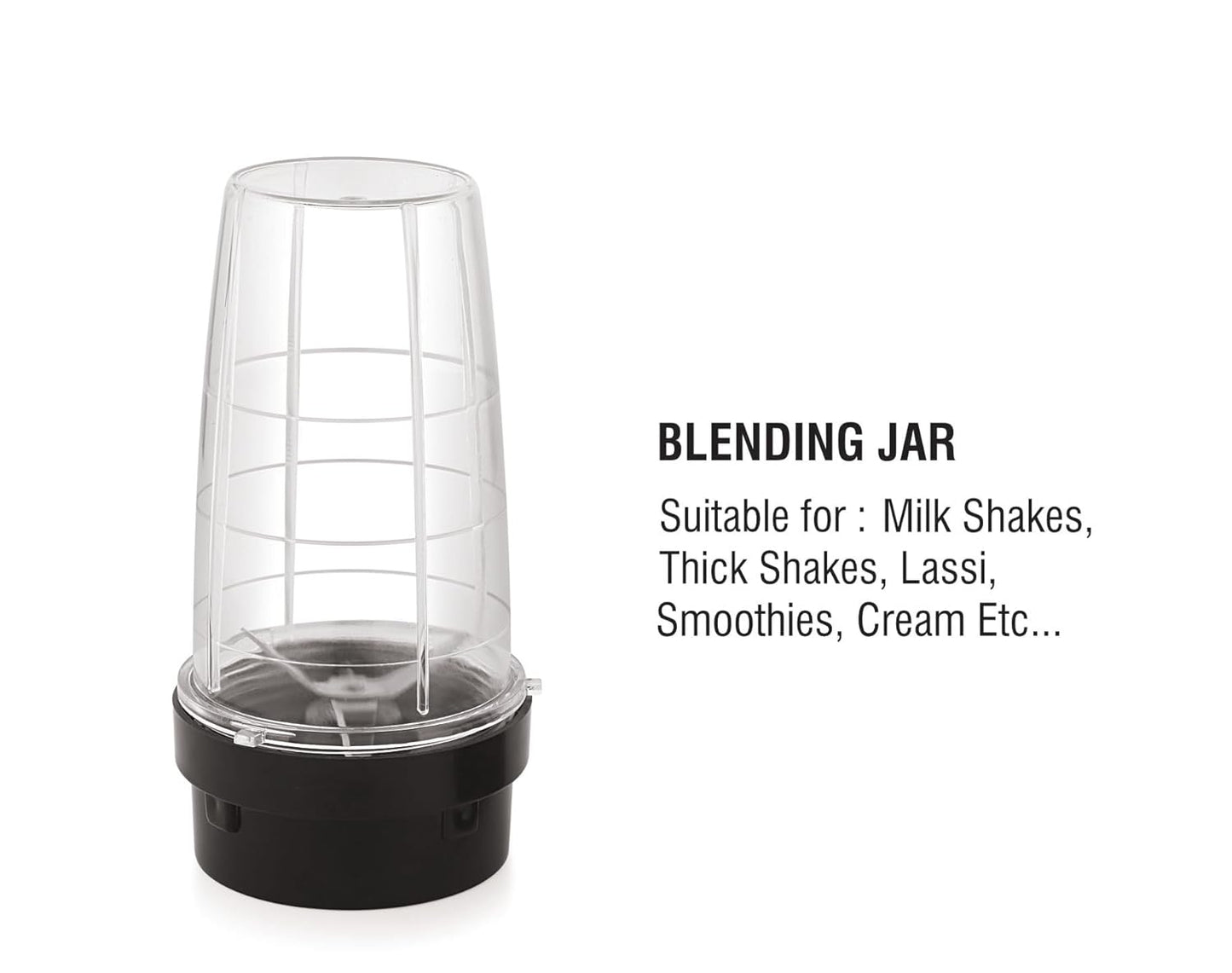 Suruchi Crush 3-in-1 Mini Grinder — Compact 300W Mixer, Grinder & Blender with Dry Grinding Jar, Chutney Attachment & Polycarbonate Bullet Jar