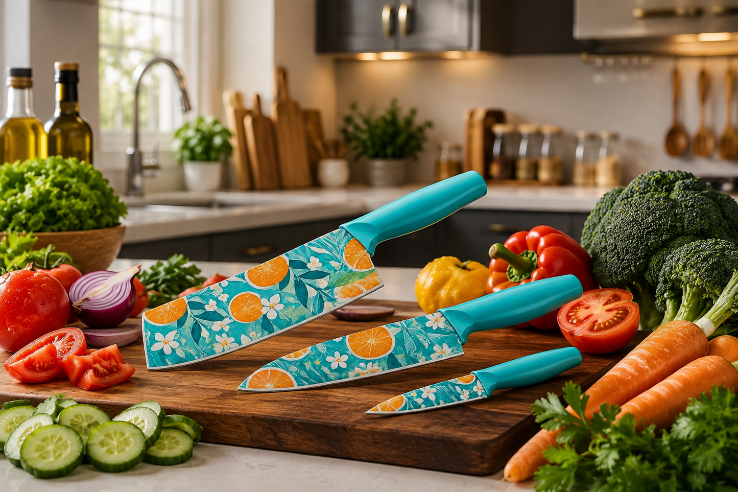 Vaibhav Enterprises Stainless Steel 3-Piece Kitchen Knife Set — Chef, Utility & Paring Knife