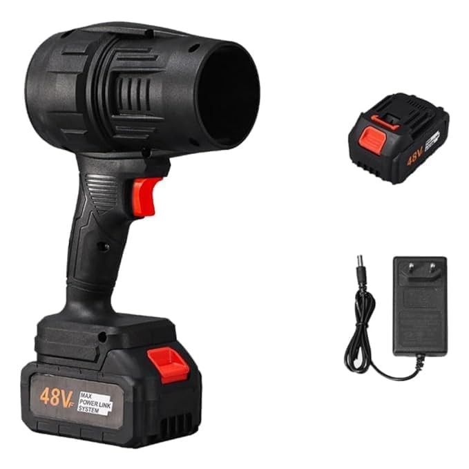 48V Cordless Air Blower for Car & Home Cleaning | Rechargeable Electric Dust Cleaner with Battery & Charger | High Power Portable Blower for Electronics Cleaning & Outdoor Use