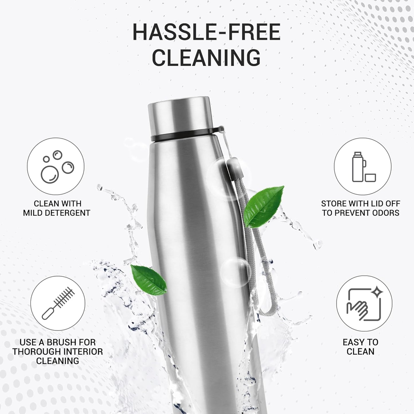 MILTON Drift Stainless Steel Bottle 950 ml (Pack of 3)