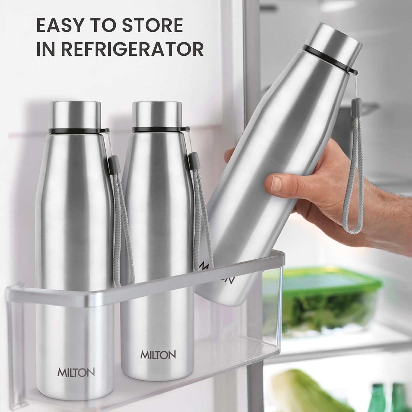 MILTON Drift Stainless Steel Bottle 950 ml (Pack of 3)