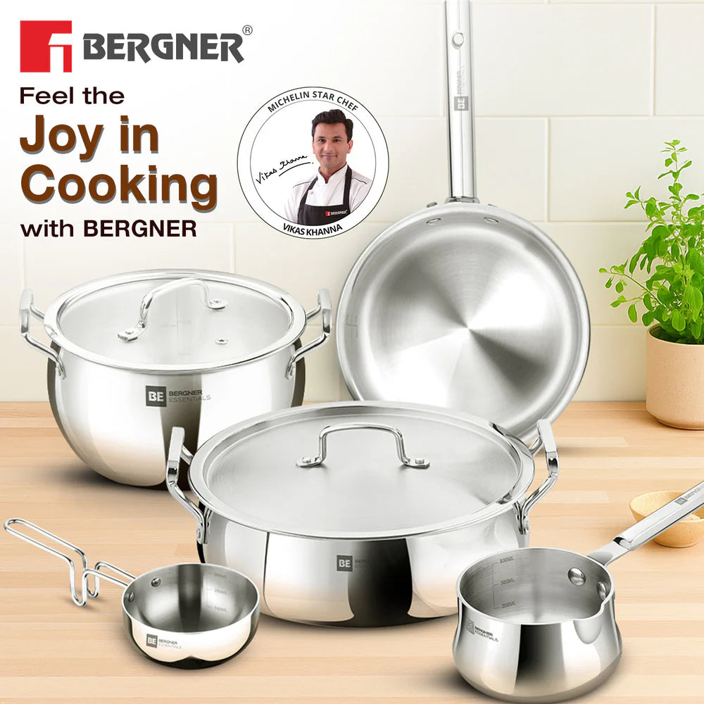 BE Essentials TriPro Tri-Ply 7 Pcs Cookware Set