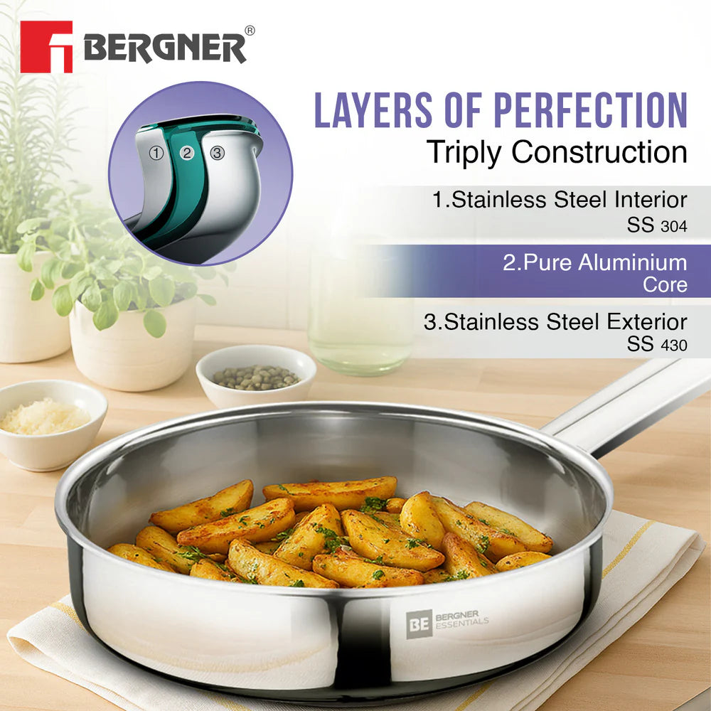 BE Essentials TriPro Tri-Ply 7 Pcs Cookware Set