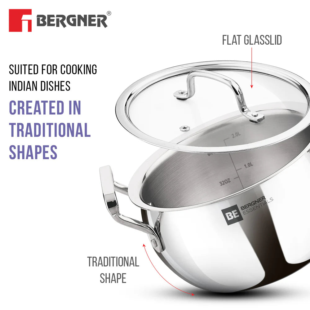 BE Essentials TriPro Tri-Ply 7 Pcs Cookware Set