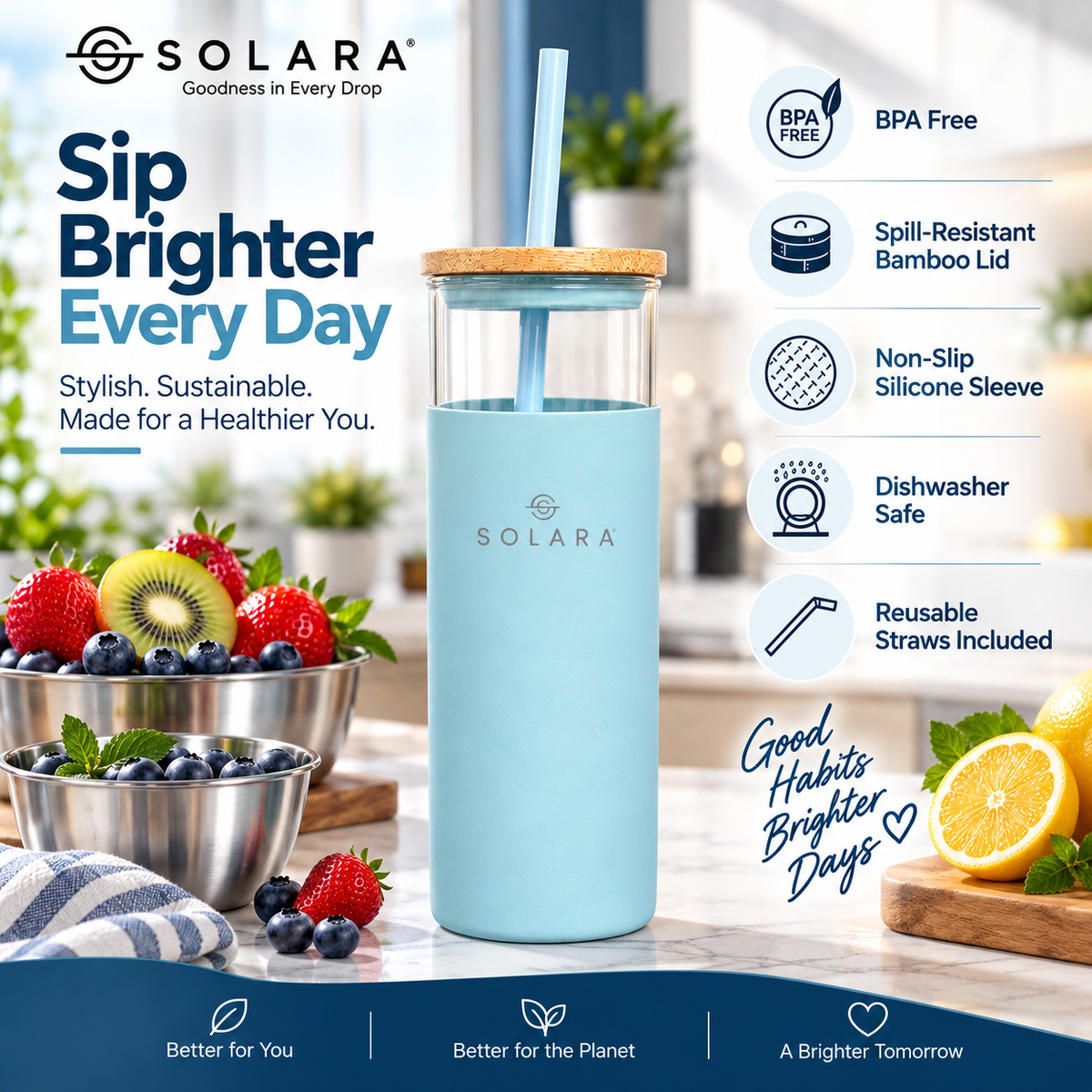 SOLARA Cold Press Juicer | 150W Slow Masticating Juicer | 52 RPM | Mesh-Free Filter | Easy Clean | Quiet Operation