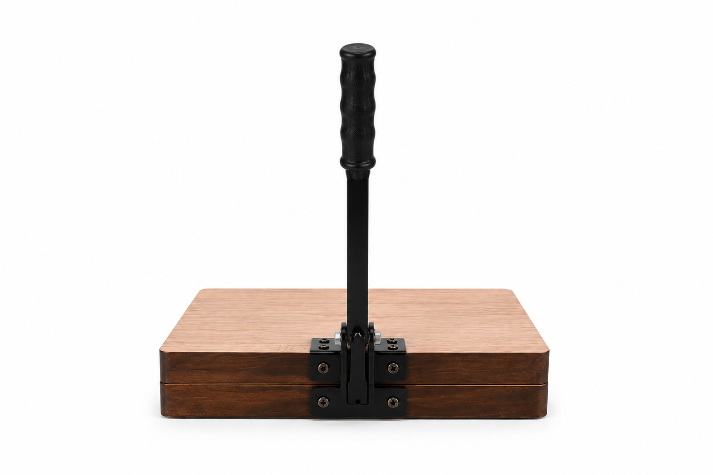 A premium 12-inch square wooden roti press with a sturdy metal hinge and ergonomic grip handle — crafted for effortless, perfectly round rotis, chapatis, Jowar Roti and tortillas every time.