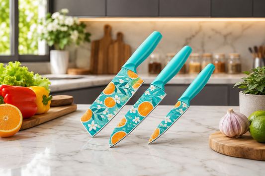 Vaibhav Enterprises Stainless Steel 3-Piece Kitchen Knife Set — Chef, Utility & Paring Knife