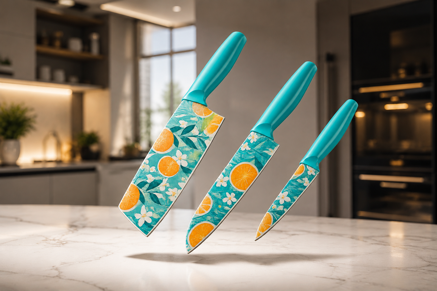 Vaibhav Enterprises Stainless Steel 3-Piece Kitchen Knife Set — Chef, Utility & Paring Knife